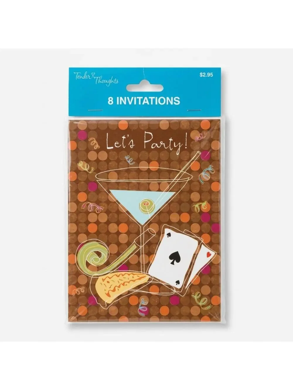 Tender Thoughts Let's Party 9 count Invitations with Envelopes